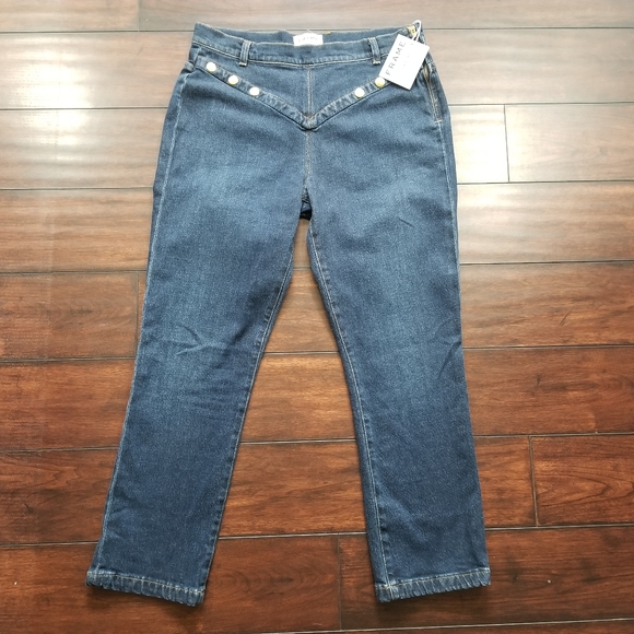 Frame Le High Studded Embellished Crop Waldane B6 - Picture 2 of 8